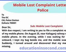 Image result for Mobile Lost Complaint Online