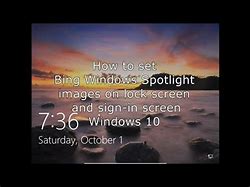 Image result for Bing Lock Screen Windows 1.0