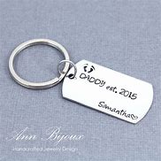 Image result for Personalized New Daddy Key Chains