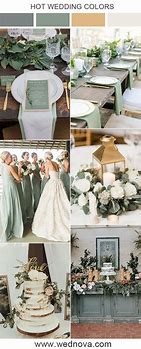 Image result for Sage Green and Champagne Wedding