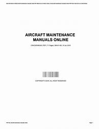 Image result for Examples of Aircraft Maintenance Manuals