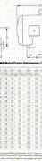 Image result for Toshiba Motor Frame Size Chart