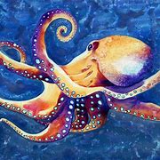 Image result for Watercolor Octopus Painting