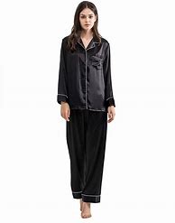 Image result for Black Silk Pajamas
