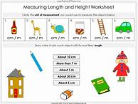 Image result for Measuring Height Worksheets