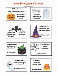 Image result for Free Printable Halloween Lunch Box Jokes