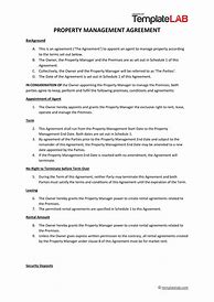Image result for Property Management Agreement Template