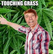 Image result for Meme Local Man Seen Touching Grass