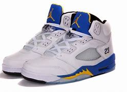 Image result for Jordan 5 Blue White Yellow