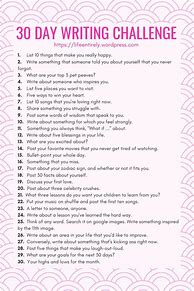 Image result for 30 Day Writing Challenge