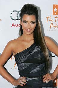 Image result for Kim Kardashian Hair Half Up