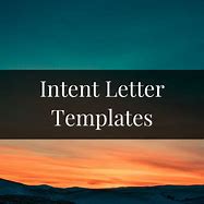 Image result for Template for Letter of Intent