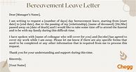Image result for Bereavement Leave Letter