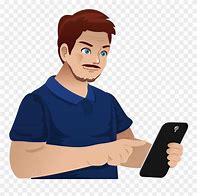 Image result for Cartoon Man Pointing at Cell Phone
