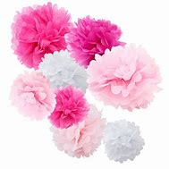 Image result for Pink and White Pom Poms