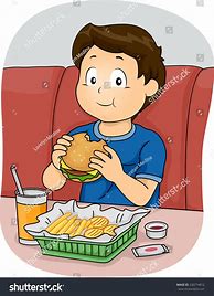 Image result for Eating Fast Food Cartoon