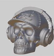 Image result for Skull with Headphones 3D Print