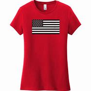Image result for Black White American Flag T-Shirt