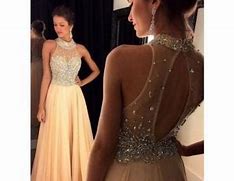 Image result for Dark Champagne Prom Dresses