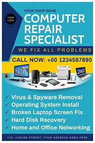 Image result for Computer Repair Shop Poster Logo