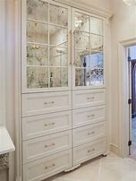 Image result for Mirrored Accent Linen Cabinet
