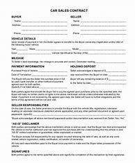 Image result for Car Sales Contract Template