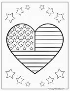 Image result for American Flag Heart Outline