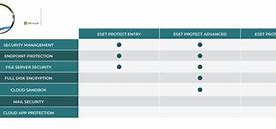 Image result for Eset Protect Feature Comparison Chart