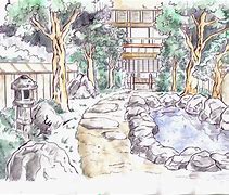 Image result for Japanese Garden Landscape Design Drawing