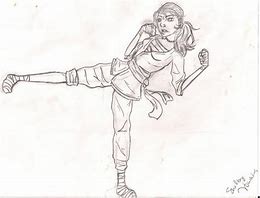 Image result for Karate Pencil Art Drawing