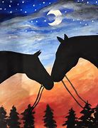 Image result for Acrylic Silhouette Painting