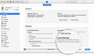Image result for Backing Up iPhone 7 iTunes