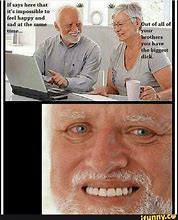 Image result for Happy and Sad Old Man Meme