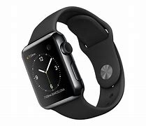 Image result for Space Black Apple Watch with Light Stainless Band