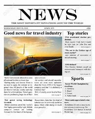 Image result for Newspaper Template Free