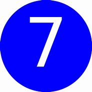 Image result for Number 7 in Blue