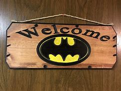 Image result for Batman Wooden Sign