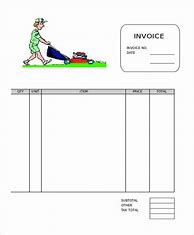 Image result for Blank Invoice Mowing Template