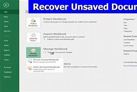 Image result for MS Excel Recover Unsaved File