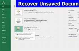 Image result for Recover Saved Excel Document