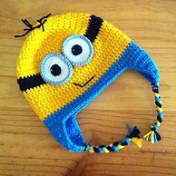 Image result for Minion Earflap Hat Crochet Pattern