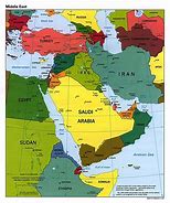 Image result for Map of Middle East with Capitals