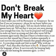 Image result for Don't Broke My Hear Ever