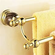 Image result for Towel Bar Black Gold