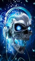 Image result for Skull with Headphones Art