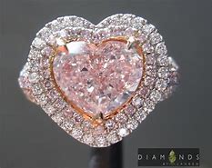 Image result for Engagement Ring Heart Diamond Blue Pink