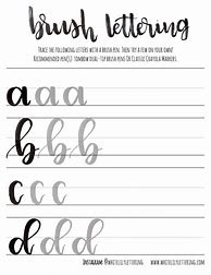 Image result for Practice Worksheet for Brush Lettering Fonts