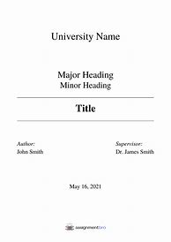 Image result for Academic Cover Page Templates