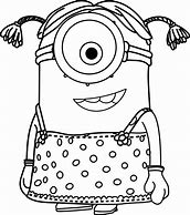 Image result for Girl Minion Coloring Pages