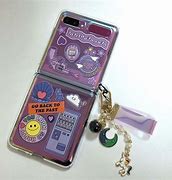 Image result for Galaxy Z Flip Purple Cute Phone Case Glitter